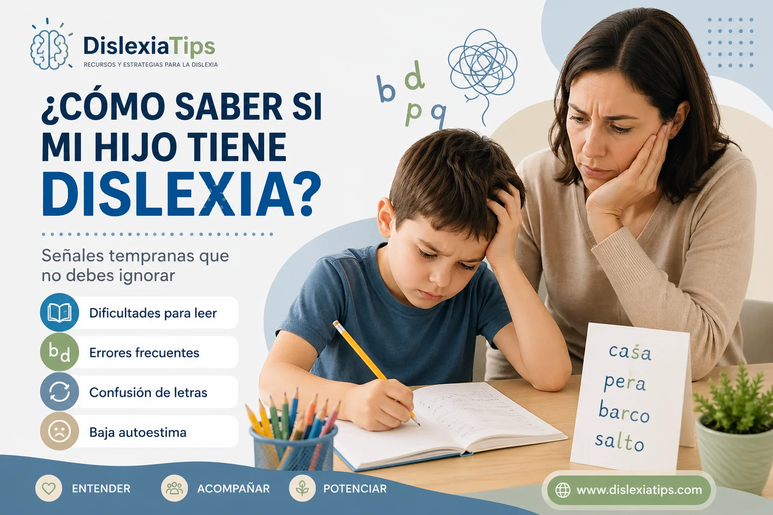Cómo saber si mi hijo tiene dislexia: señales tempranas en niños para detectarla a tiempo